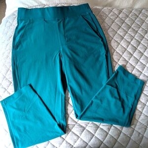 Athleta Brooklyn Ankle Pants, Teal Emerald Green, Size Petite 4